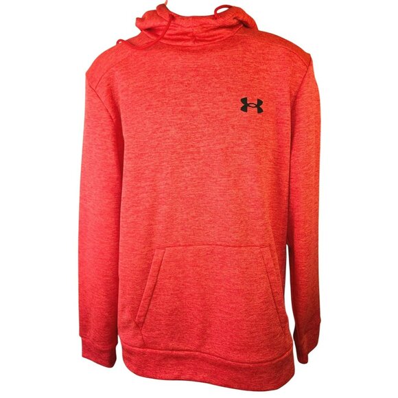 Under Armour Mens Sweatshirt Hoodie Medium Loose Fit Red - Picture 1 of 7